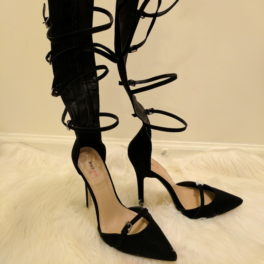 Knee High Gladiator Heels - Picture 2 of 3